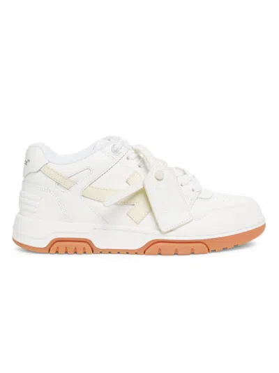 Off-white Women's Out Of Office Leather Sneakers In White Beige