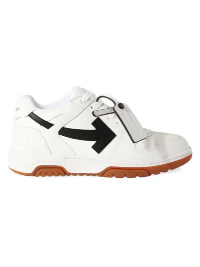 Off-white Women's Out Of Office Leather Sneakers In White Black