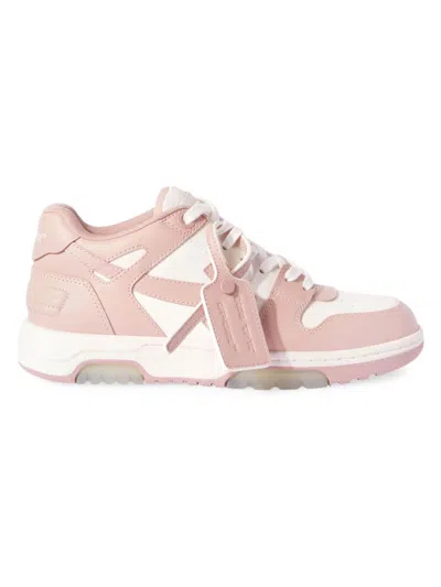 Off-white Women's Out Of Office Leather Sneakers In Pink