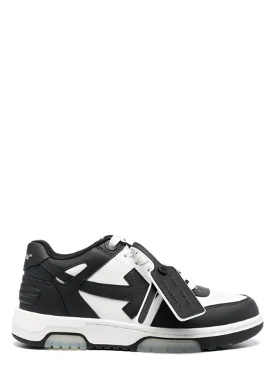 OFF-WHITE WOMEN'S OUT OF OFFICE WHITE/BLACK SNEAKER | SIZE 37.5 | OWIA259C99LEA006