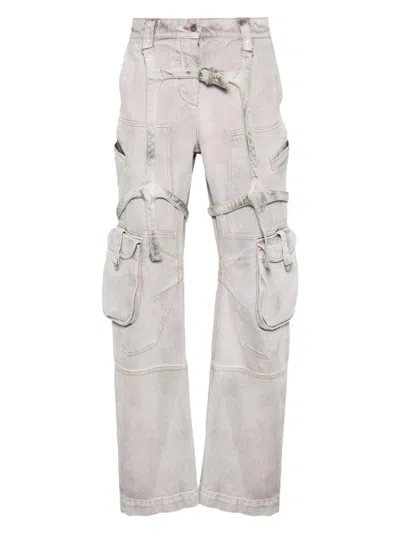 Off-white Women's Oversized Cargo Jeans In Pink