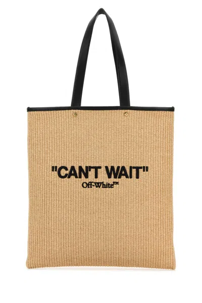 Off-white Off White 'day Off' Shopping Bag In Beige O Tan