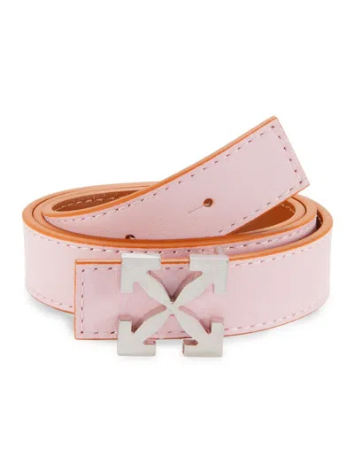 Off-white Women's Reversible Leather Belt In Pink