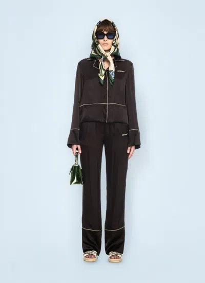 Off-white Off White Women Satin Shirt In Black