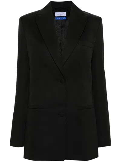 Off-white Off White Women's Single-breasted Virgin-wool Blazer