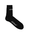 Off-white Small Logo Socks In Black Whit