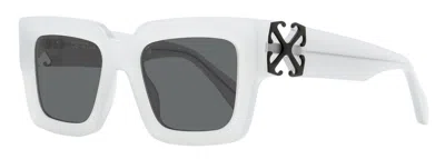 Off-white Women's Square Mystic Sunglasses Oeri14d 0907 Frost 52mm In Neutral