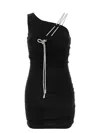 Off-white Black Stretch Viscose Mini Dress