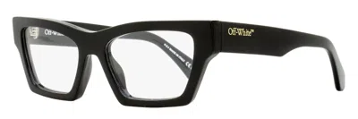 Off-white Women's Style 7x Eyeglasses Oerj07x 1000 Black 52mm In Metallic