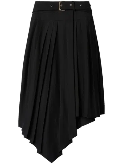 Off-white Off White Women's Tech Drill Belt Pleated Skirt