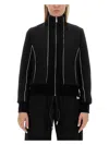 Off-white Jacket High Collar Contrast Piping In Black