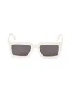 Off-white Women's Tucson 52mm Solid Lens Square Plastic Sunglasses In White