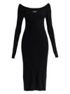 Off-white Lightweight Knit Midi Dress In Black
