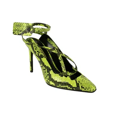 Off-white Women's 'warped' Heels - Multicolored In Green