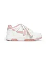 Off-white Off White Women White And Pink Out Of Office Sneakers