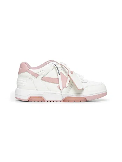 Off-white Off White Women White And Pink Out Of Office Sneakers