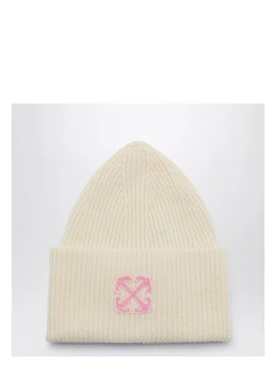 OFF-WHITE WOMEN'S WOOL CAP WITH LOGO | OWLC018F24KNI003