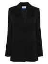Off-white Single-breasted Virgin-wool Blazer In Black