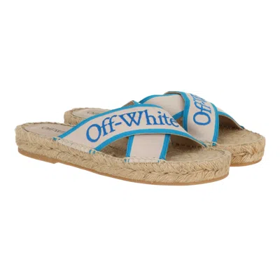 Off-white Off White Womens Beige/blue Espadrille In Multi