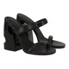 Off-white Tonal Meteor Block Leather Mules In Black