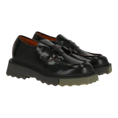 Off-white Off White Womens Black/green Loafer In Multi