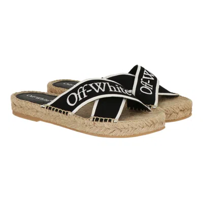 Off-white Off White Womens Black/white Espadrille In Multi