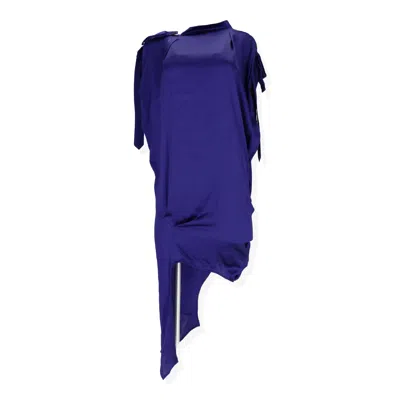 Off-white Off White Womens Blue Dress In Animal Print