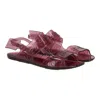 Off-white Off White Womens Lavender Sandal In Burgundy