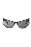 Off-white Womens Oeri102 Luna Sunglasses In Black From Ebay Endless Runway In Black