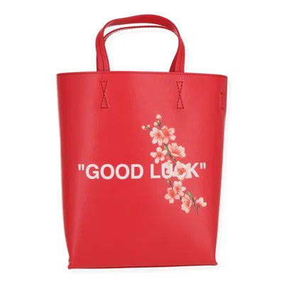 Off-white Off White Womens Red/white Tote