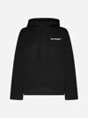 OFF-WHITE WOOL AND MOHAIR KNIT HOODIE