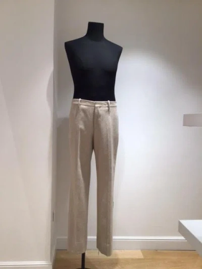 Off-white Wool Blend Chino Trousers In Beige