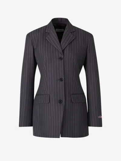 OFF-WHITE OFF-WHITE WOOL FITTED JACKET