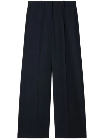 Off-white Wool Formal Pants In Blue
