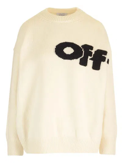 OFF-WHITE WOOL KNIT SWEATER