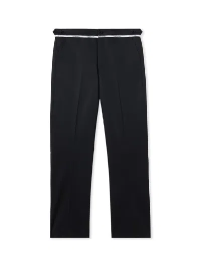 Off-white Wool Mini Flare Pants In Black