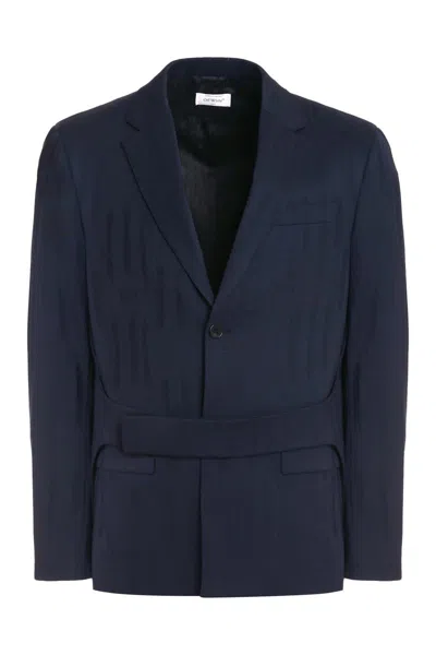OFF-WHITE OFF-WHITE WOOL SINGLE-BREASTED BLAZER