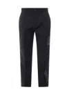 Off-white Off White Men Wool Trouser With 23 And White Patches