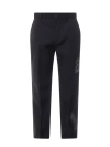 Off-white Off White Men Wool Trouser With 23 And White Patches In Black
