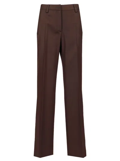 OFF-WHITE WOOL WIDE LEG TROUSERS