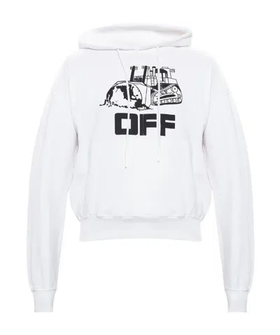 Off-white World Caterpillar Hoodie In White