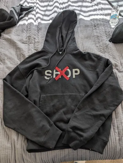 Pre-owned Off-white X Amo Shop Hoodie In Black