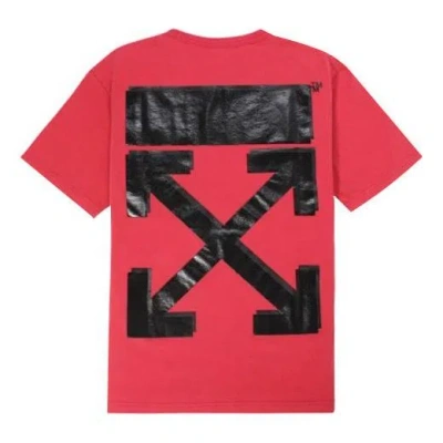 Off-white X Champion Mens Virgil Abloh Champion Tee Red