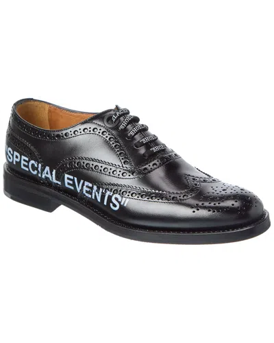 Off-white ™ X Church's Burwood Leather Loafer In Black