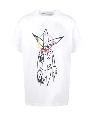Off-white X Futura Alien Print T-shirt In White