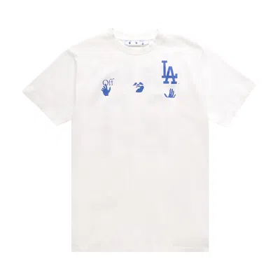 Pre-owned Off-white X Mlb Los Angeles Dodgers Tee 'cream/blue'