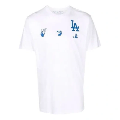 Off-white X New Era X Mlb Crossover Ss22 La Dodgers Logo Printing Short Sleeve Ordinary Version Whit