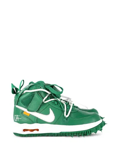 Pre-owned Off-white X Nike Air Force 1 Sneakers In Green