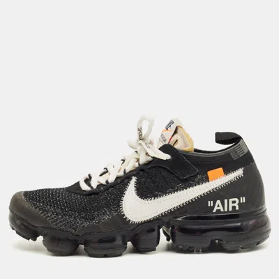 Off-white X Nike Black Knit Fabric Air Vapormax Sneakers