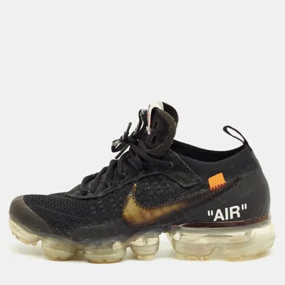 Off-white X Nike Black Knit Fabric Air Vapormax Sneakers
